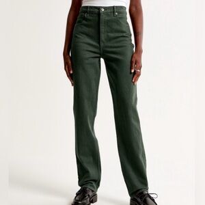 Abercrombie & Fitch 90's Straight Ultra High Rise Jean - Green